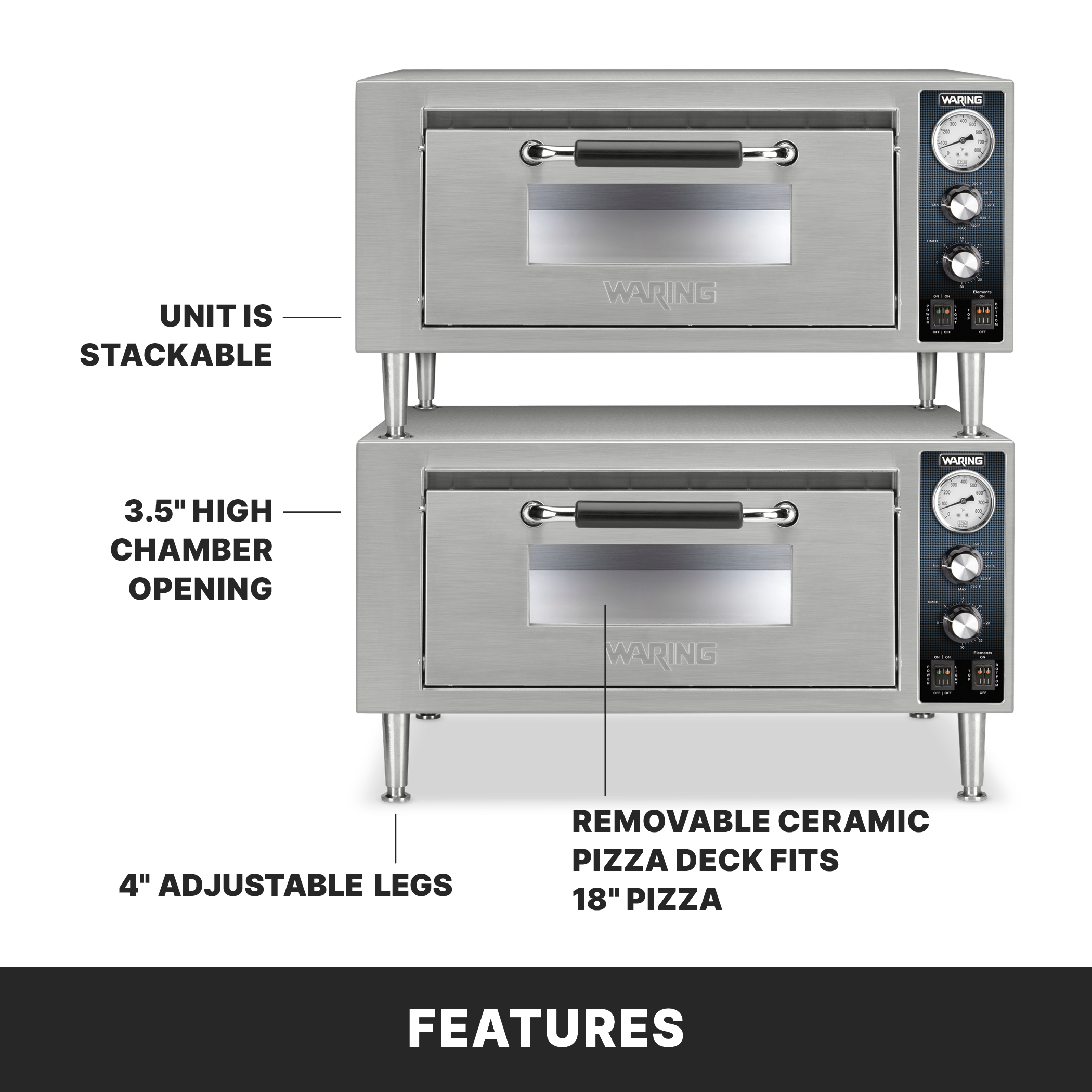 18" Single-Deck Pizza Oven